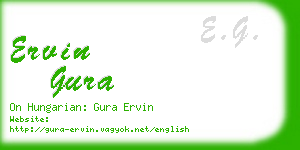 ervin gura business card